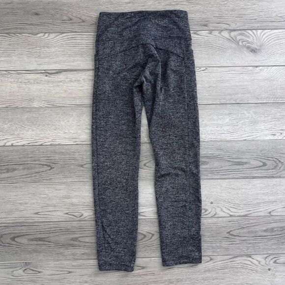 Athleta Women Size XS Gray Herringbone Mercer Pullon Tights Leggings Pockets Gym - Picture 8 of 11